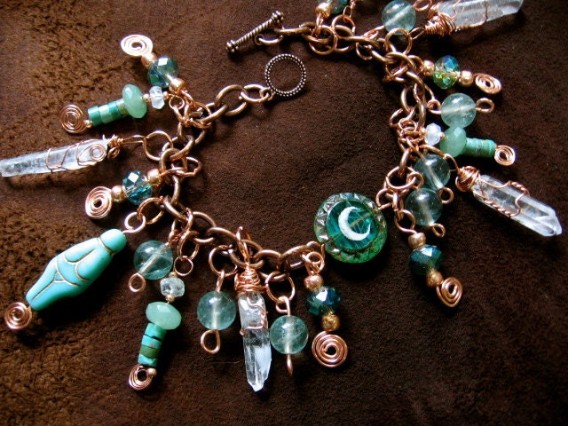 Moonlit Sea Goddess- Charm Bracelet