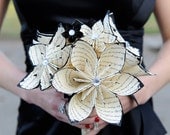 Customized Bridal Bouquet- 12 inch, 24 flowers, made to order, wedding, centerpiece, custom paper flowers, one of a kind origami