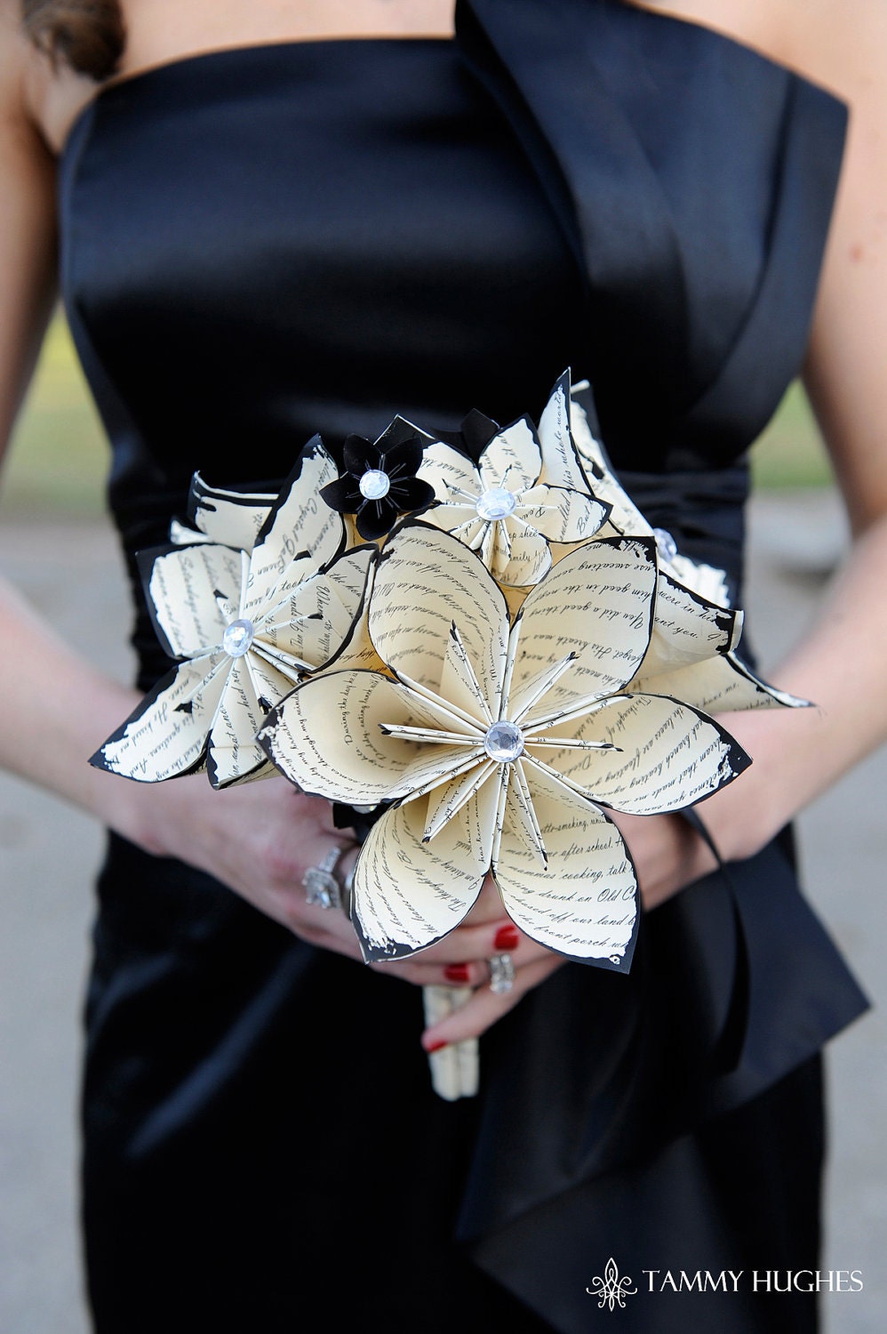 Customized Bridal Bouquet- 12 inch, 24 flowers, made to order, wedding, centerpiece, custom paper flowers, one of a kind origami