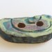 Lucky7Sale Handmade Ceramic Coat Button Stoneware Pottery Peacock Purple Green Blue Faux Raku