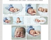 Blueberry Cream - 3x3 Mini Accordion Album PSD Photoshop Template Design