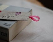 Handmade Linen and Liberty Print Bookmark