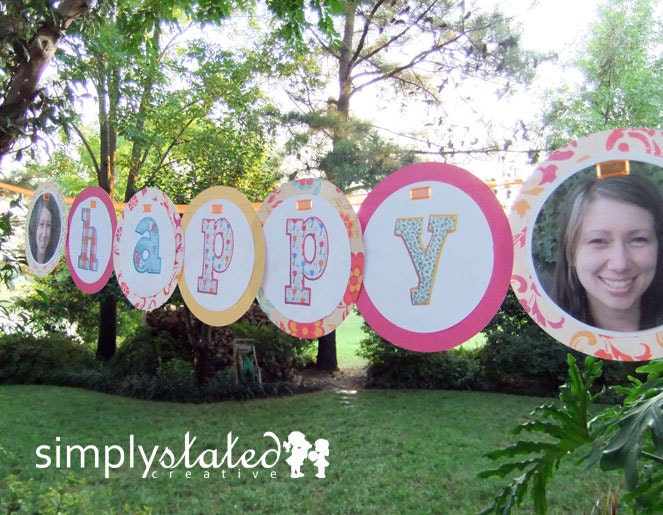 LIMITED EDITION - Custom Photo Party Banner - Mango Sparkles - for all occasions