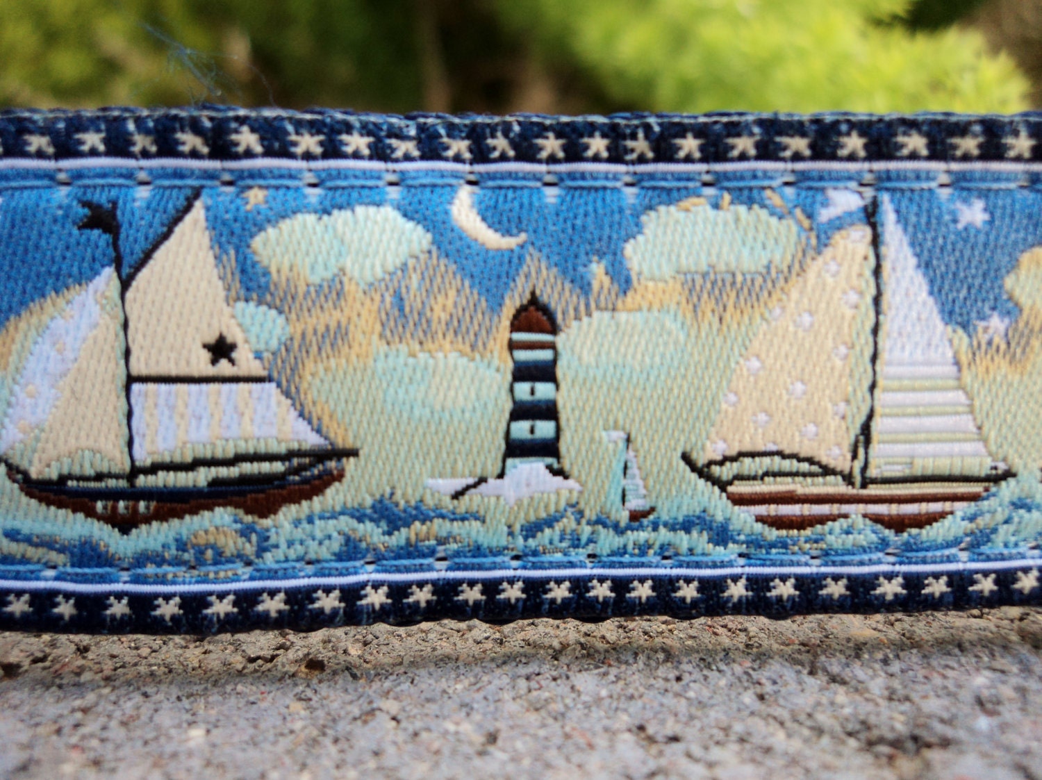 1" Dog Collar - Dusk Sailing -  Limited Trim img