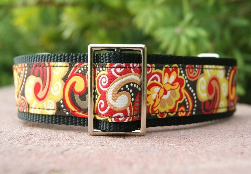 Martingale Dog Collar  - Black Ruby img