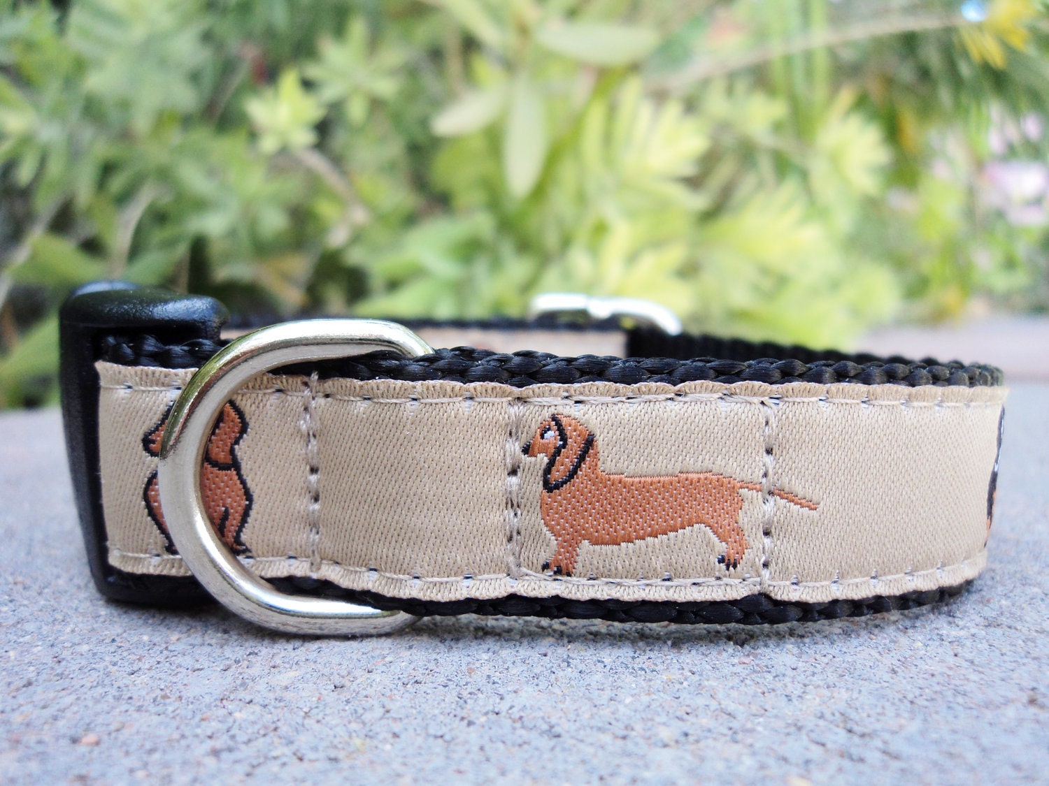 3/4" Dog Collar Adj. Quick Release - Foxy Doxies Tan img
