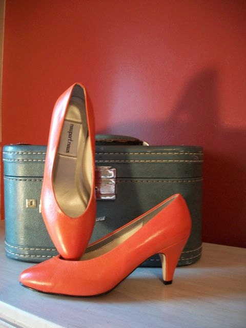 Bright Orange Pumps