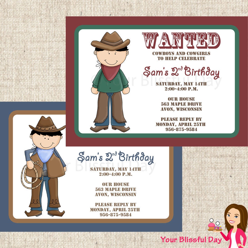 PRINTABLE Cowboy Party Invitations Il_170x135