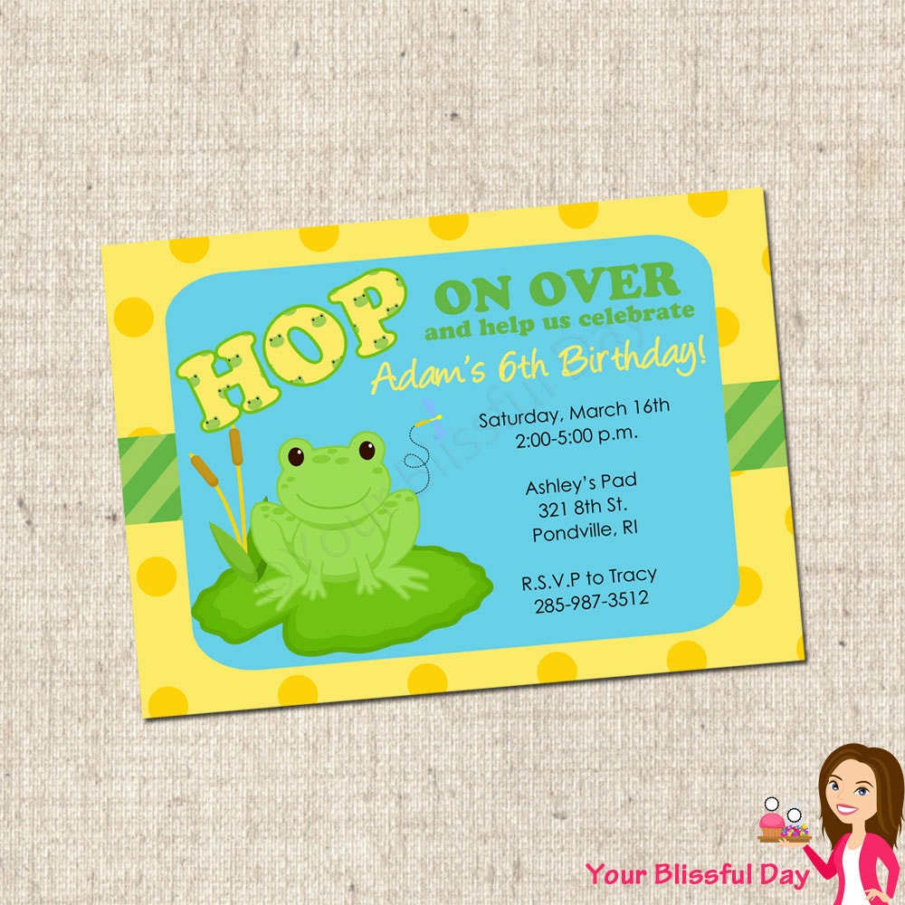 PRINTABLE Boy Frog Invitation Il_170x135