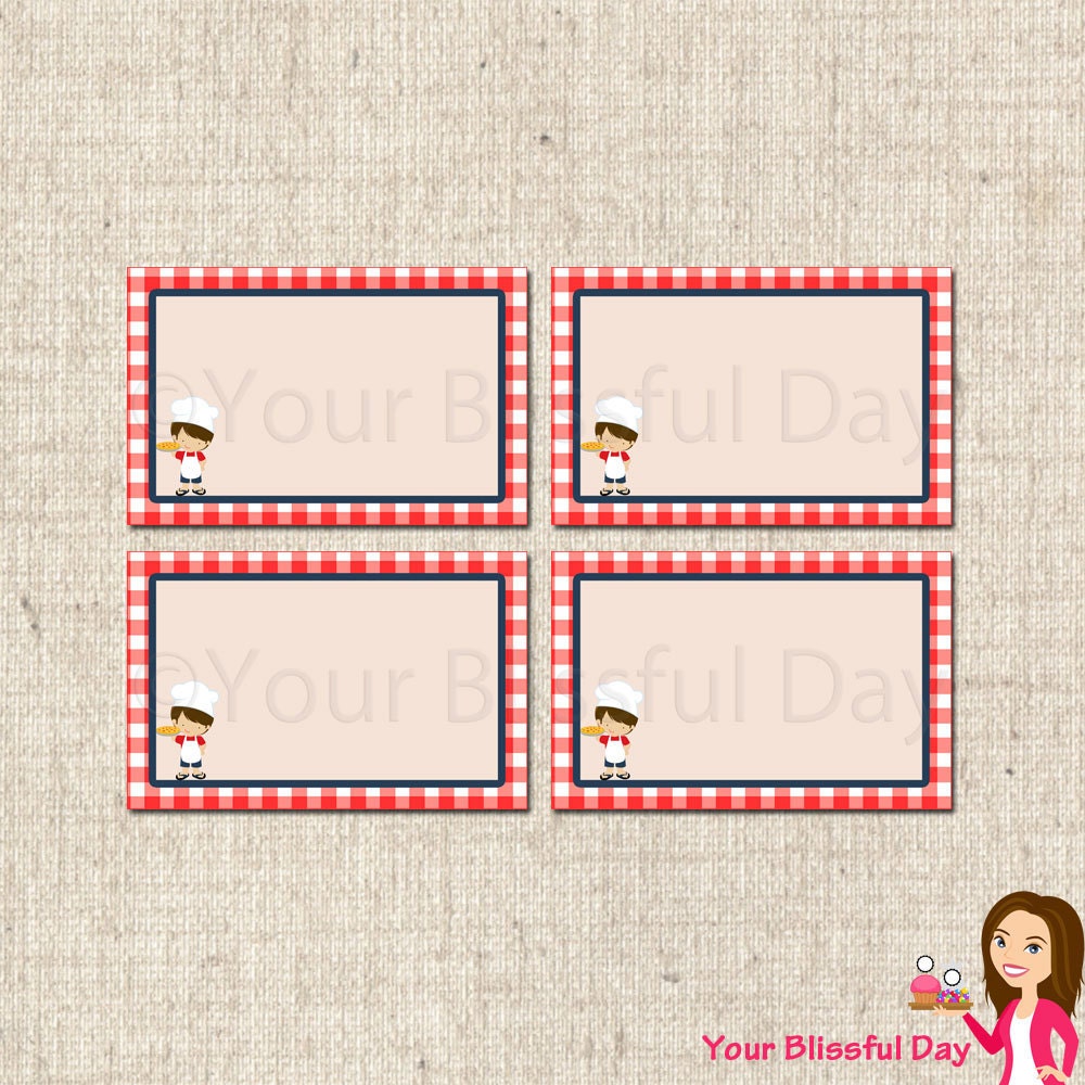 PRINTABLE Boy Pizza Party Label Tents Il_170x135