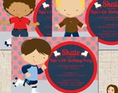 PRINTABLE Boy Roller Skating Party Invitation (Character of your choice) Il_170x135
