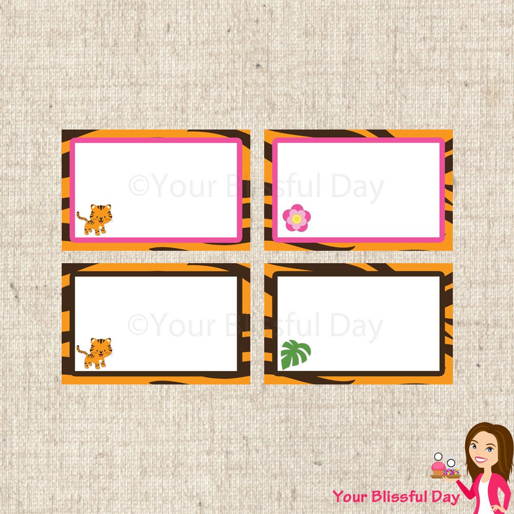 PRINTABLE Tiger Label Tents (Boy or Girl) Il_570xn