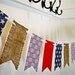 July Fourth Banner, Patriotic Banner, Red White Blue, Patriotic Flag Garland, USA Flag, Memorial Day Decoration, July Fourth Decoration