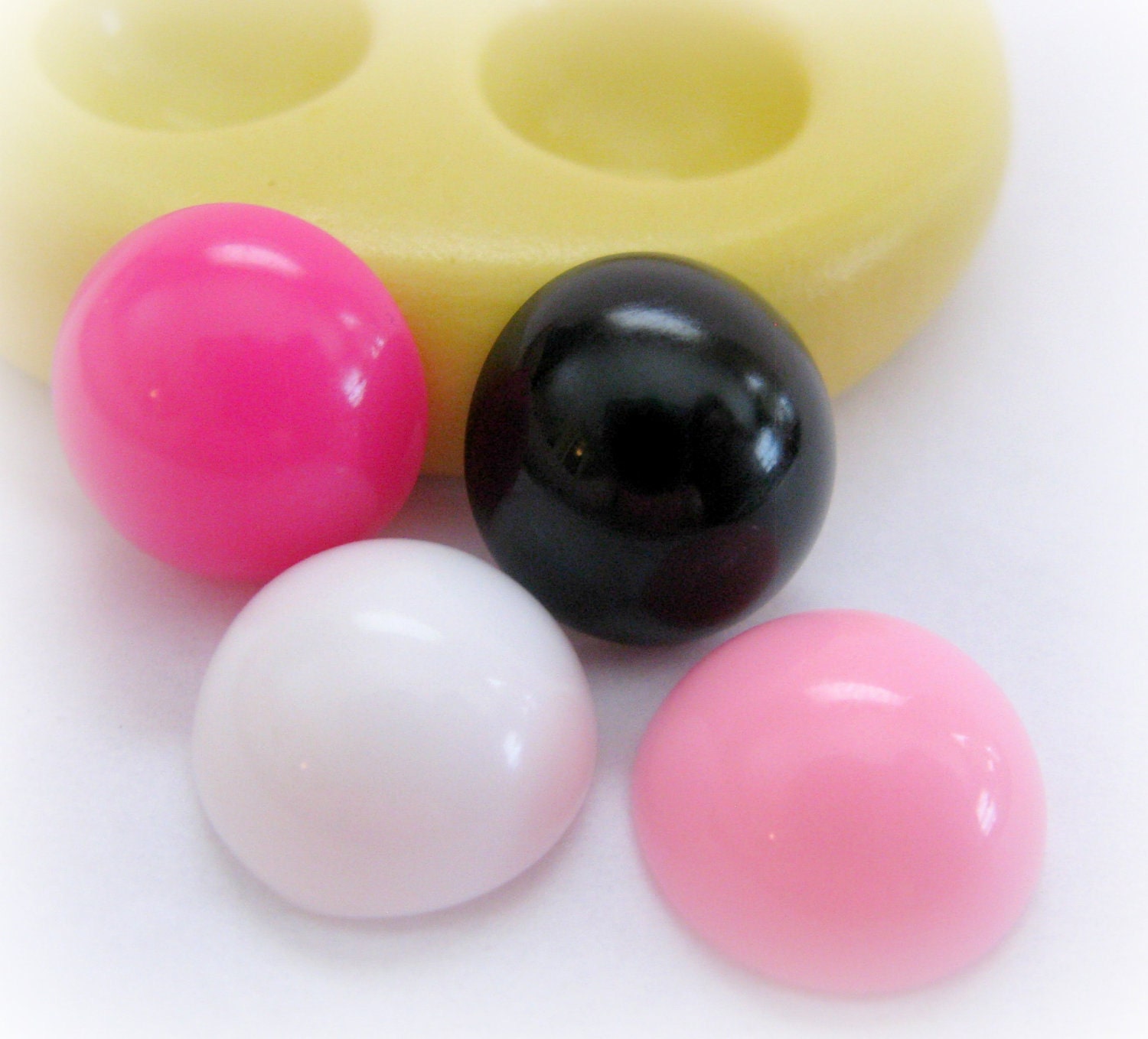 Round Dot Mold 13mm Resin Mold Polymer Clay Mould DIY Earrings Findings