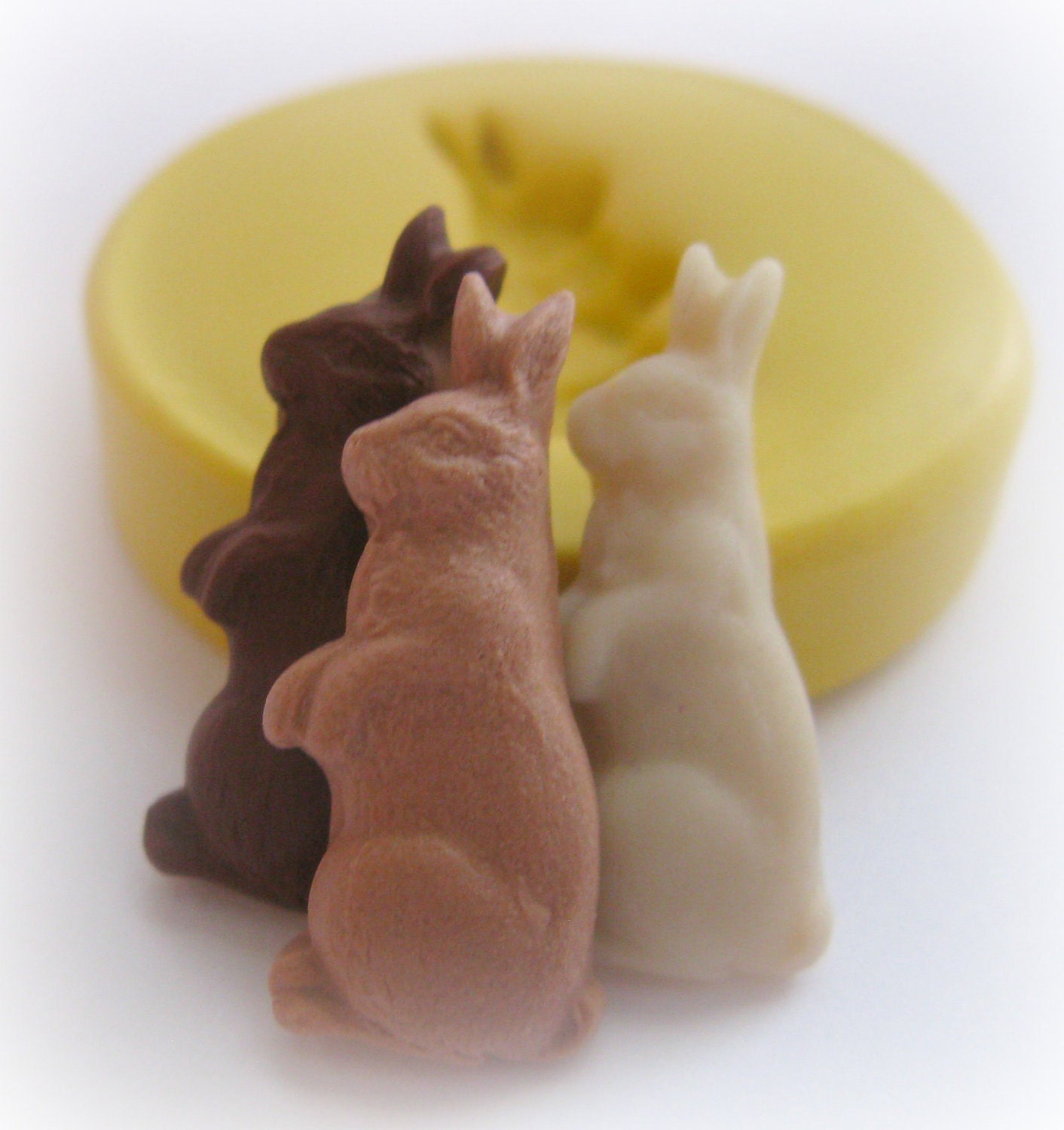 Chocolate Easter Rabbit Bunny Mold Clay Resin DIY Charms Mould