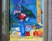 Artist study of  THE BLUE VASE by Paul Cezanne