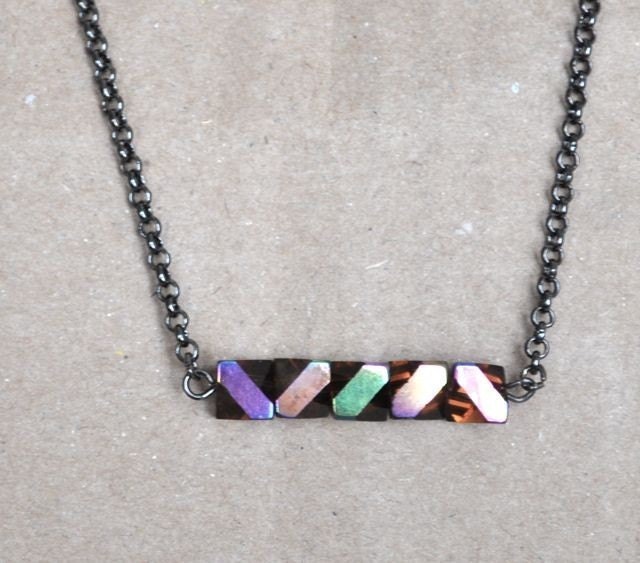 Geometric Cube Necklace