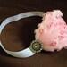 Light pink feather headband, baby headband, nagorie feather headband, toddler headband, adult headband