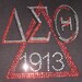 DELTA SIGMA THETA  1913 Sorority Rhinestone Tshirt