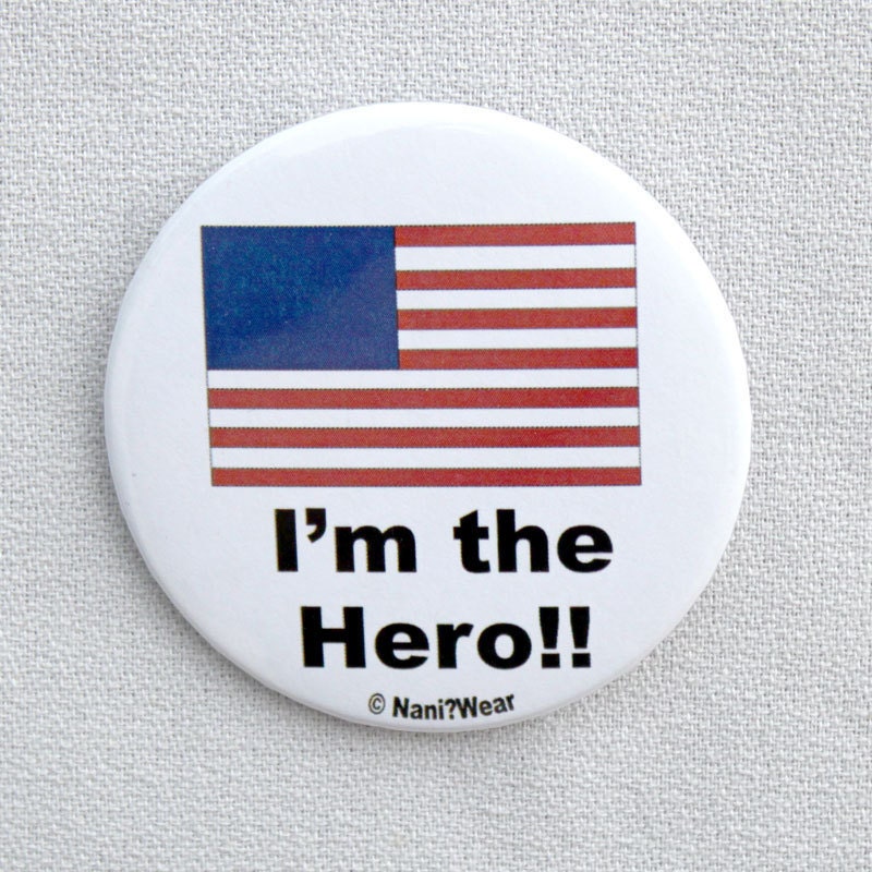 Hetalia Button - America (I'm the Hero)