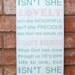 Baby Girl Subway Art Wood Sign - Isn't She Lovely - Perfect for the Nursery - Antique White with Green and Pale Pink