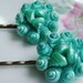 Mermaid handmade hair pins, ocean, vintage, one of a kind, sea, teal, aqua
