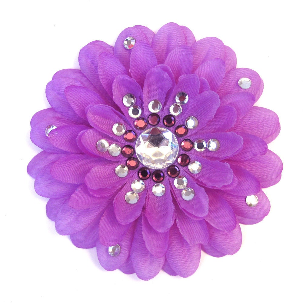 Purple Penny Blossom Sparkly Flower Barrette (The Big Bang Theory)