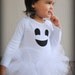 Friendly Ghost Baby Girl Tutu Bodysuit - Halloween Ghost Costume - Sizes Newborn - 24 Months
