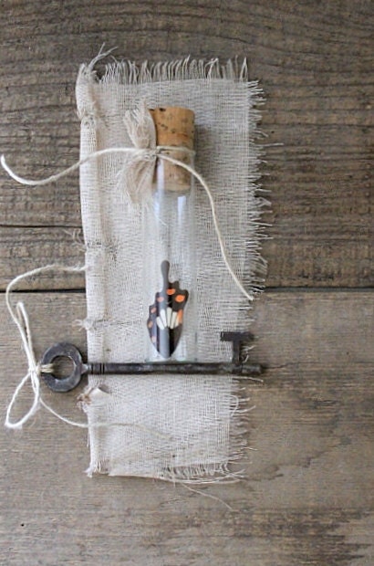 the little things no.1-skeleton key and butterfly wing in vial