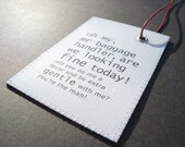 Funny Gift for her him girlfriend sister best friend daughter - Mr Baggage Handler Luggage Tag - Travel accessory.