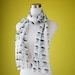 Skull head scarf halloween scull scarf black scull in white scarf