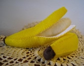 Felt food Banana set eco friendly childrens pretend play food for toy kitchen