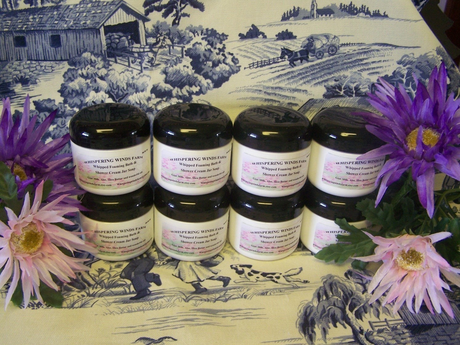 FREE SHIPPING  8-PACK 2oz Choose Your Scent -Soap in a Jar-Foaming Bath, Shower, Shaving and Moisturizing Shampoo Jar Soap