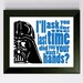 Darth Vader Typography "Wash Your Hands" Star Wars 8x10 Print.  Select your color