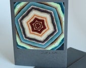 Kaleidoscope digital art blank greeting card