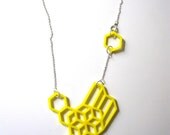 geometric yellow necklace