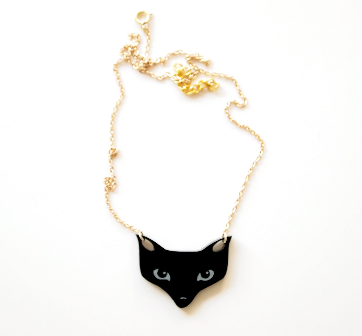 small black fox necklace