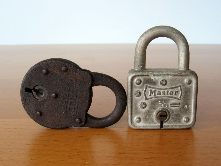 Vintage Padlocks - Industrial, Rustic Decor