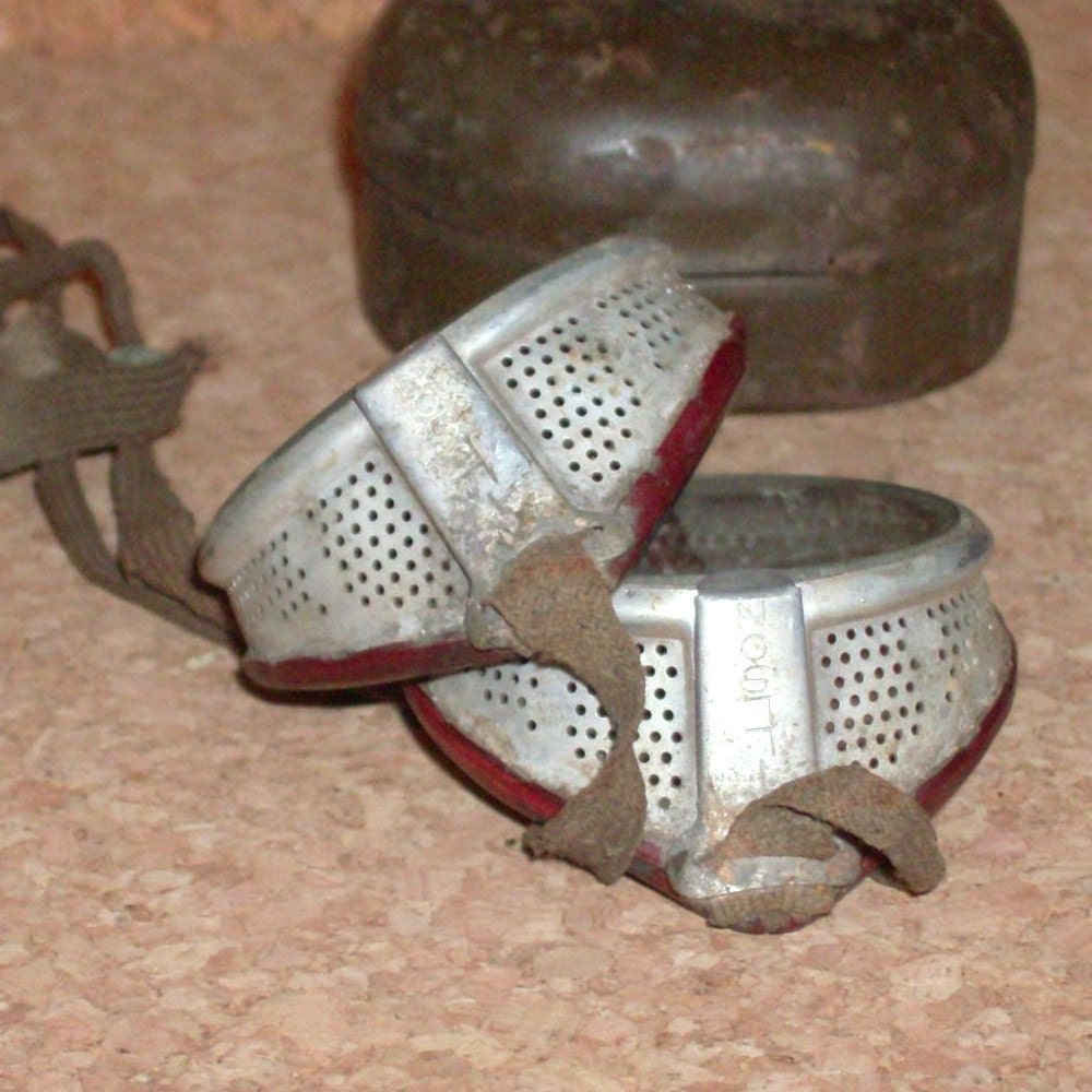 Vintage Willson Folding Goggles with Case, Motorcycle, Riding, Safety, Aviator, Steampunk -- 1221