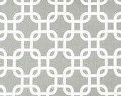 Shower  Curtain  72x72 Premier Prints Storm Twill Gray and White Gotcha Chain Link