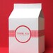 Milk Carton treat- favor boxes (large, set of 12)