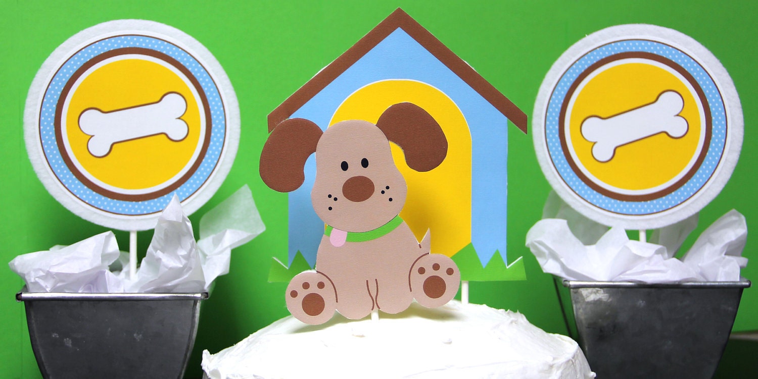 Playful Puppy - set of 3 centerpieces