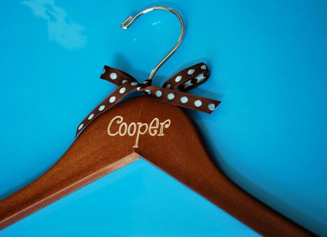Engraved BABY Cherry Wood Hanger