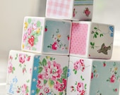 decorative wooden blocks English garden