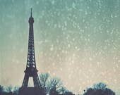 Paris Photography - Eiffel Tower Photography -  8x10 french home decor feminine paris photography nursery decor