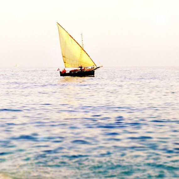 Nautical Photography - Sailing 8x10 Photography Print boat photography children's room decor pink blue