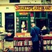 Paris Photography -Shakespeare and Company Book Store 5x7 french home decor reader gifts for teachers red