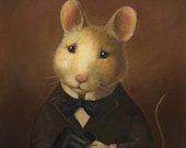 Mouse Portrait Victorian-oil painting mouse art