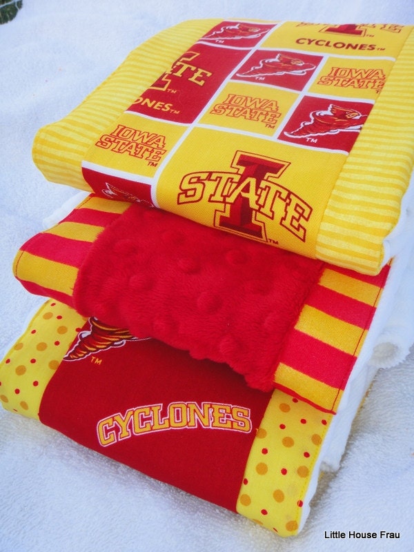 Iowa State Cyclones Burp Rag 3-pack ISU Cloth Diaper