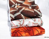 Sports Nut Burp Rag Set Cloth Diaper 3-pack